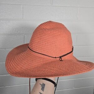 Wallaroo Hat Company Sanibel Sun Hat Womens OS Orange Paper Braid Wide Brim Boho